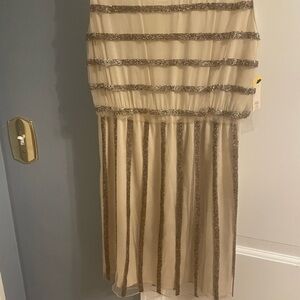 Alice and Olivia gold beaded dress nwt! Size 2 small